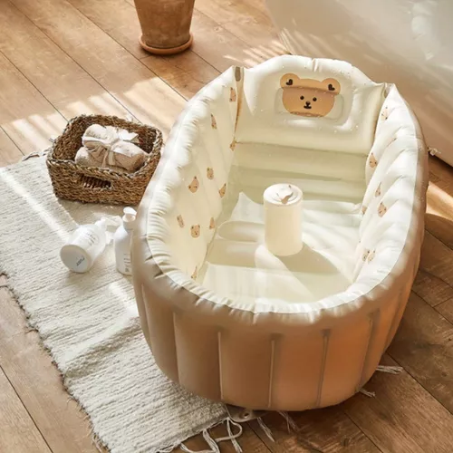 Bañera inflable para niños 💦 MEGA SECURITY 🛁 (Bomba de aire incorporada y Portátil) - Imagen 9