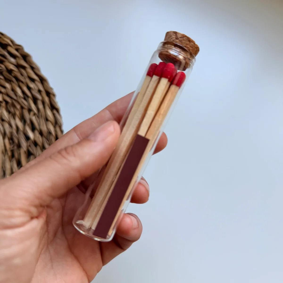 Cerillas para velas · Bote de vidrio y corcho - Imagen 3