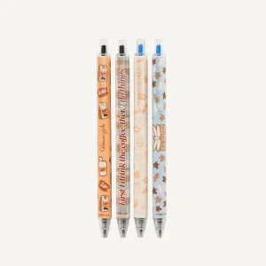 Set Bolígrafos Gilmore Girls - 4 Diseños Diferentes | Tinta Azul y Negra
