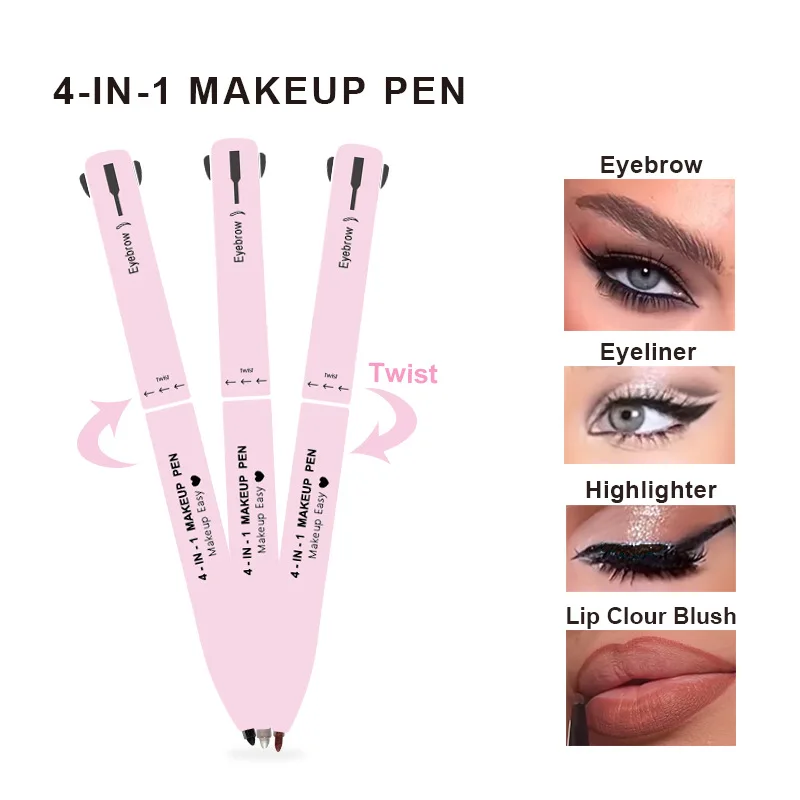 Lápiz de maquillaje 4 en 1💄 PERFECT ILUMIX 👁💋(Delineador ojos,cejas, labios e iluminador)