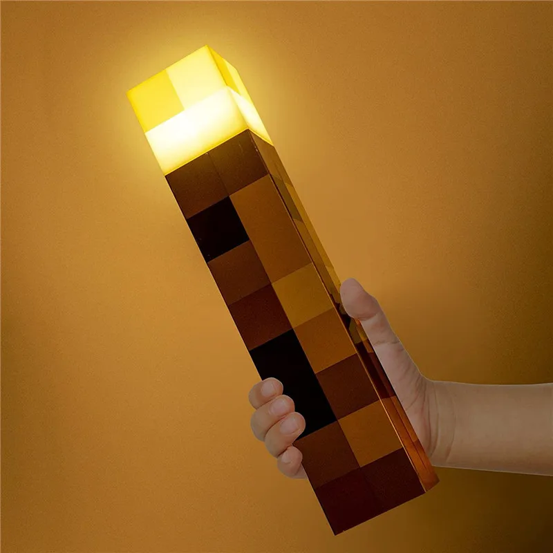 Lámpara De Antorcha 🎮 MINE BLOCKS 💡 (Estilo Gamer fácil de instalar) - Imagen 7