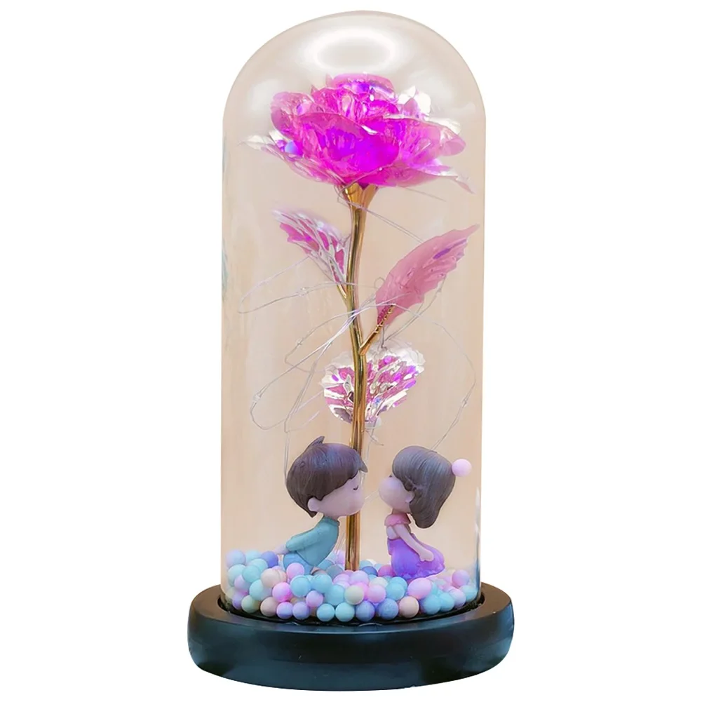 Rosa encapsulada 💎 LUXURY LOVE 🌹 (Regalo único con iluminación LED) - Imagen 4