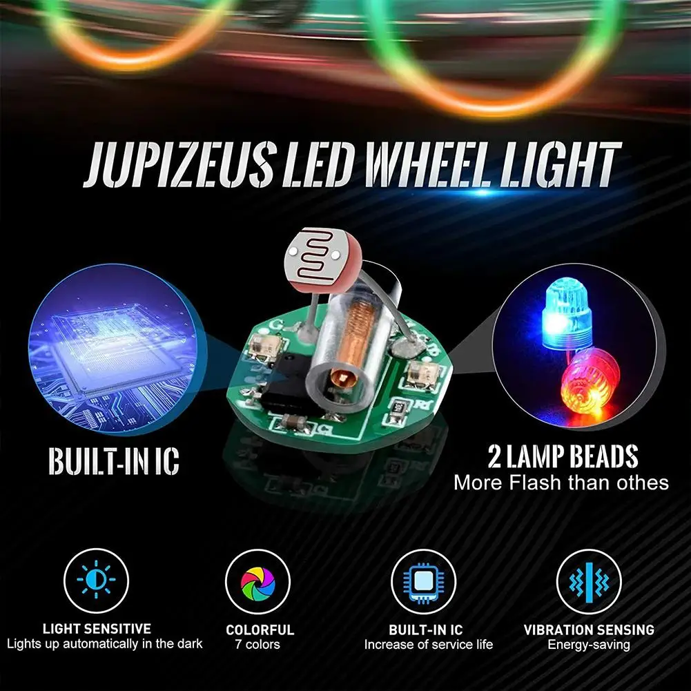 Set x4 luces LED de neumático💡 LUXURY IMPACT (Fácil instalación y añade lujo) - Imagen 9