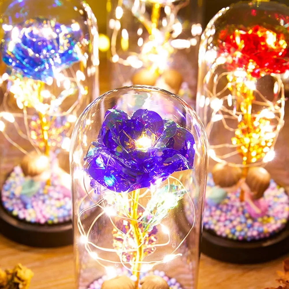 Rosa encapsulada 💎 LUXURY LOVE 🌹 (Regalo único con iluminación LED) - Imagen 3
