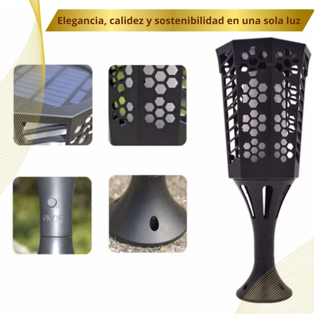 Antorcha Solar ☀️ POWER PRO 🔥 (Llama realista con 12 horas de Luz) - Imagen 5