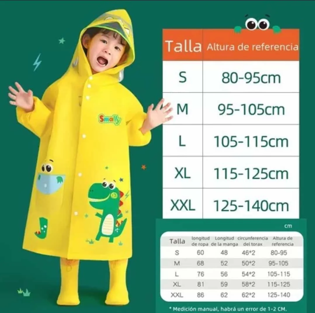Capa Impermeable para niños 💦 WATER FUN ADVENTURE 🌧 (iMPERMEABLE CON VISERA) - Imagen 9