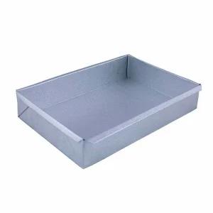Molde Torta / Tortera Rectangular Baja Chapa Aluminizada 35x25x6cm