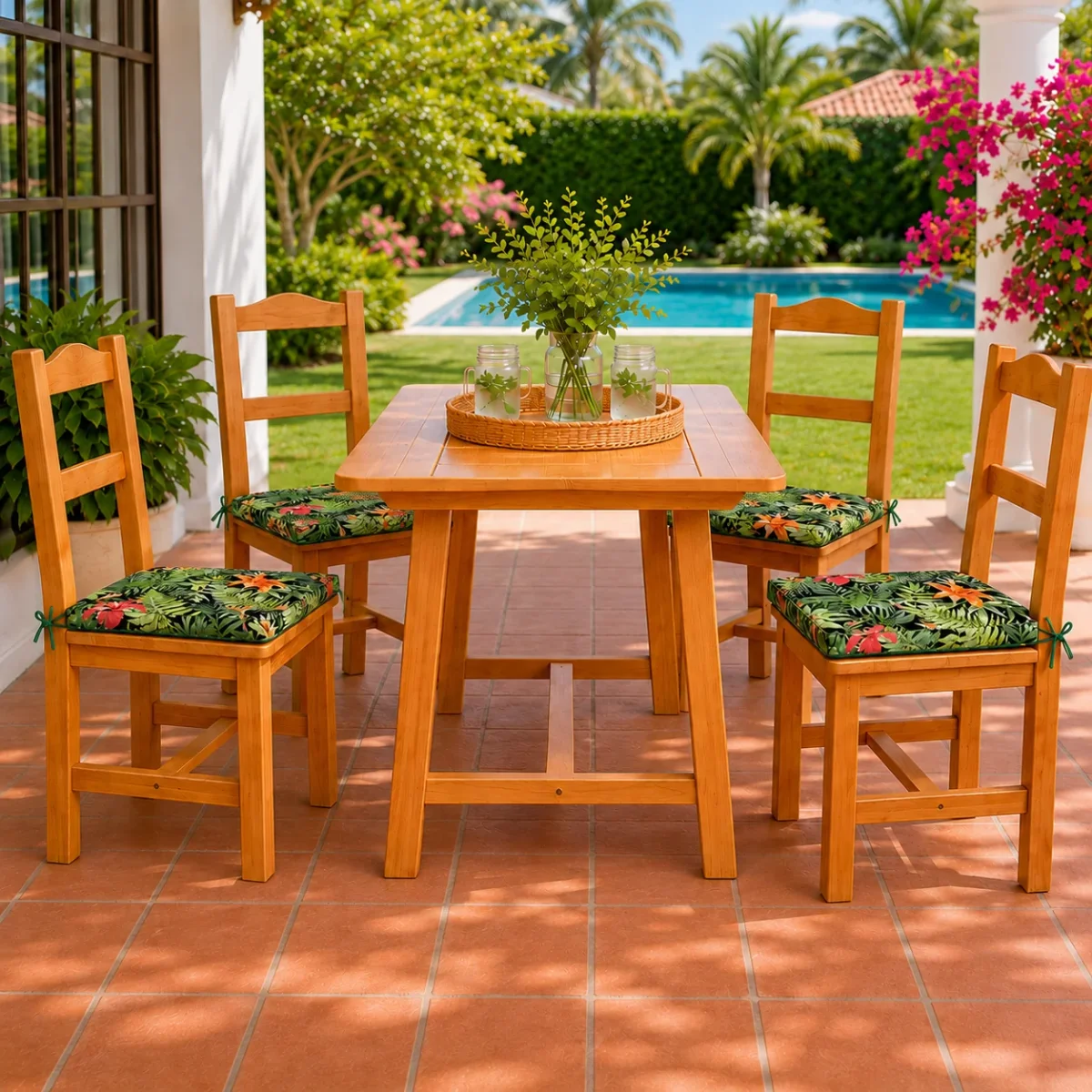 013 Cojín Asiento Silla Estampados Tropicales