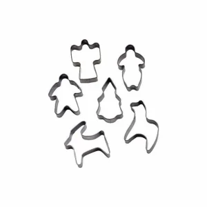 Set Cortantes Navideños Acero Inox 6pzs