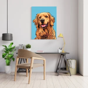 Cuadro Decorativo de Golden Retriver - GOLDEN SONRIENTE