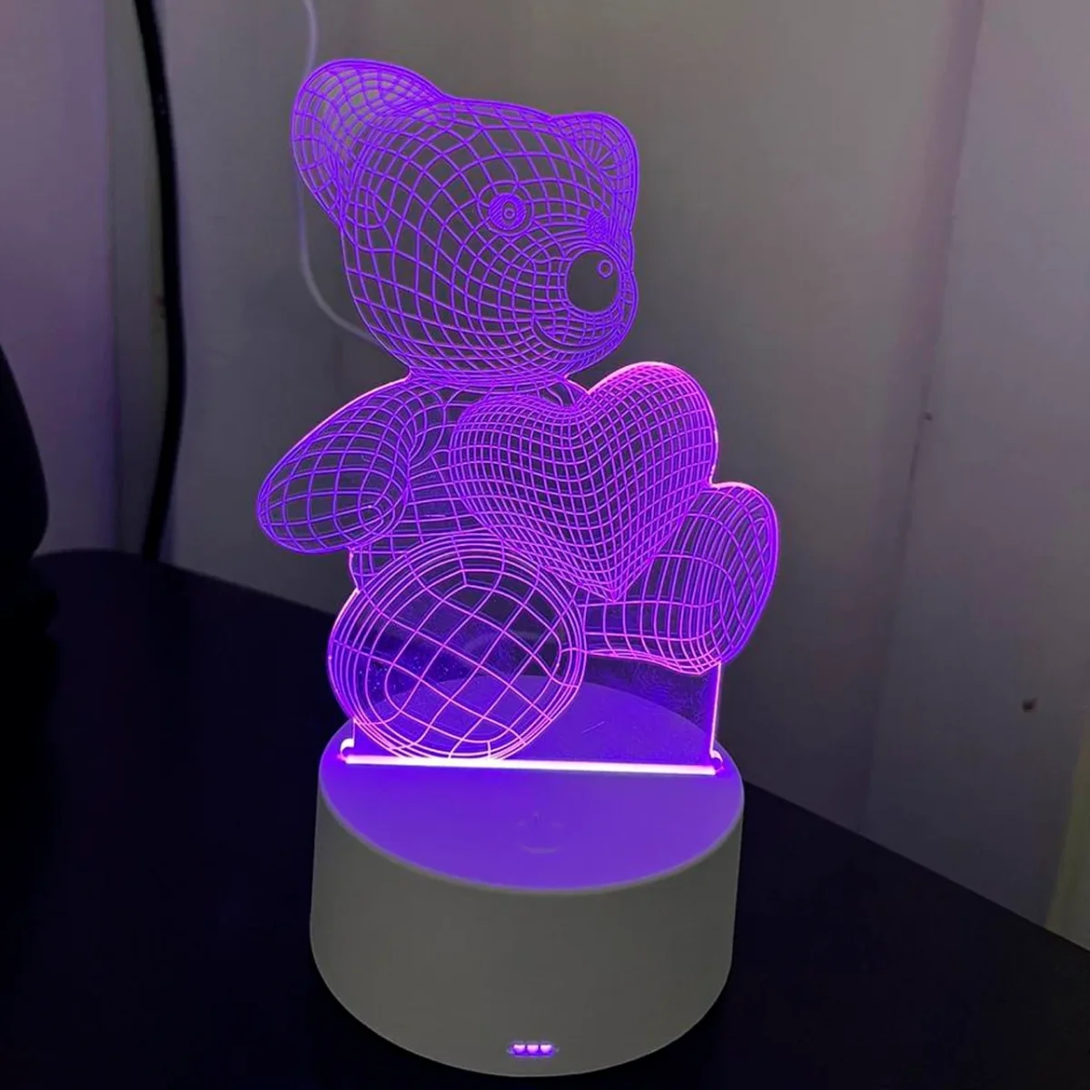 Lámpara importada Led 3D 🌟 SWEET NIGHT🌙 ( Expresión viva de amor) - Imagen 7