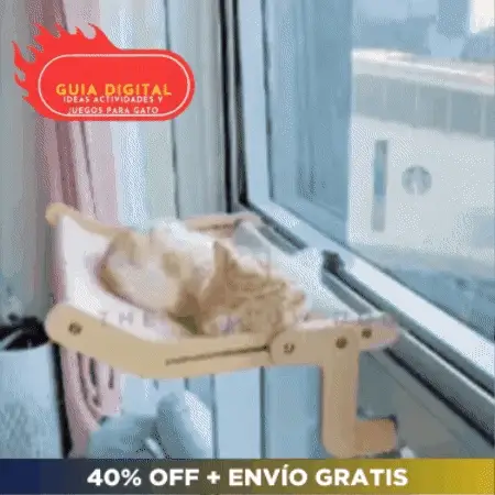 Cama ajustable para Gatos 🛌 FLEXI PRO 😸 (Instalación fácil sin daños)