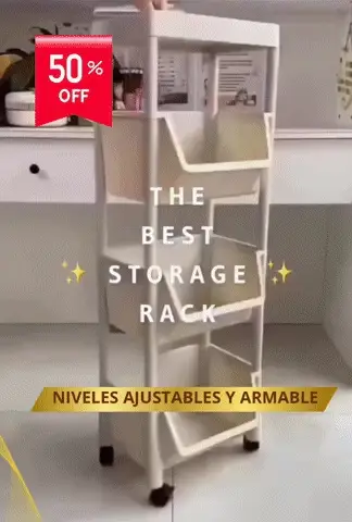 Carro Organizador Niveles💥 RESIS Pro🛡 (Armable y con sistema ruedas 360º)