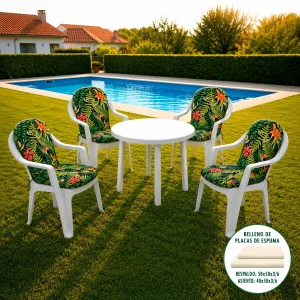 043 Cojín para Silla con Respaldo modelo Guitarra Estampados Tropicales