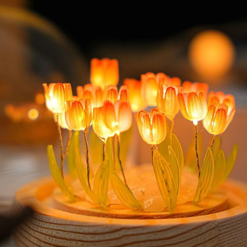 Lámpara Tulipanes Encapsulados 🌷 MAGIC LOVE ✨ (Regalo eterno de amor con iluminación) - Imagen 7