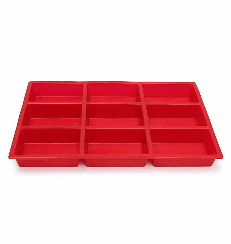 Molde De Silicona Mini Budin Rectangular 9 Cavidades