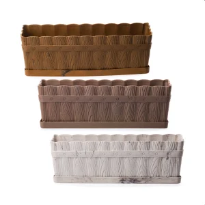 Paquete 3 Macetas Jardineras 44X17 CM Plástico La Ardilla