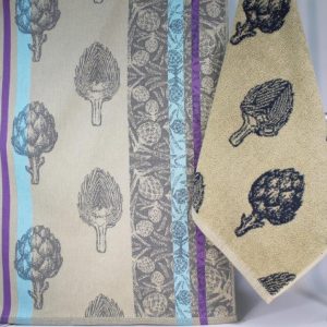 Sateen and American terry with Artichokes print